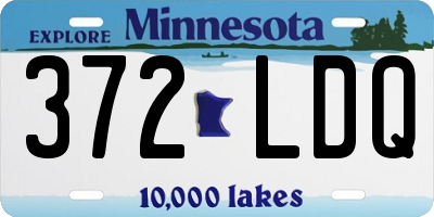 MN license plate 372LDQ