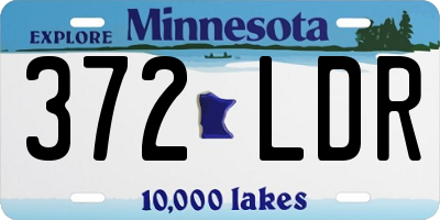 MN license plate 372LDR