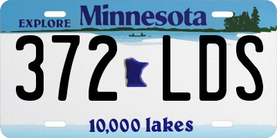 MN license plate 372LDS
