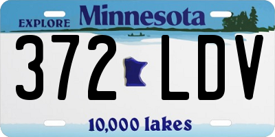 MN license plate 372LDV
