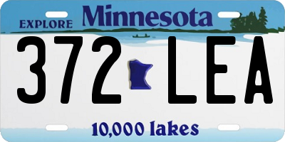 MN license plate 372LEA