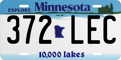 MN license plate 372LEC