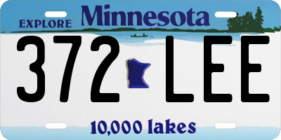 MN license plate 372LEE