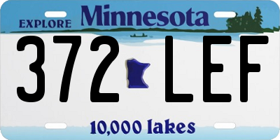 MN license plate 372LEF
