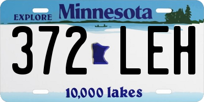 MN license plate 372LEH