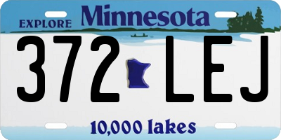 MN license plate 372LEJ