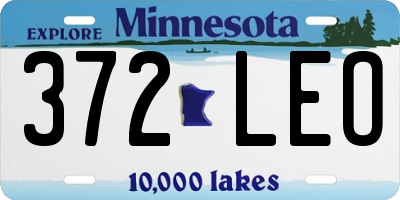 MN license plate 372LEO