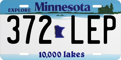 MN license plate 372LEP