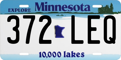 MN license plate 372LEQ