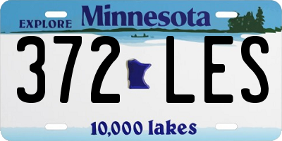 MN license plate 372LES