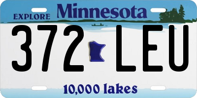 MN license plate 372LEU