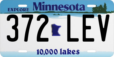 MN license plate 372LEV
