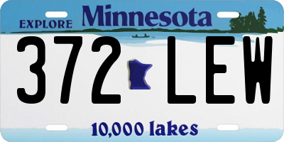 MN license plate 372LEW
