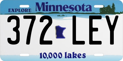 MN license plate 372LEY