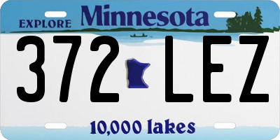 MN license plate 372LEZ