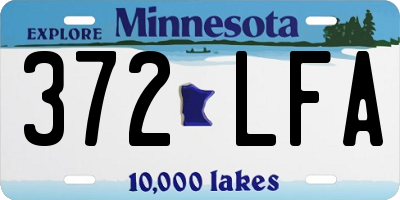 MN license plate 372LFA