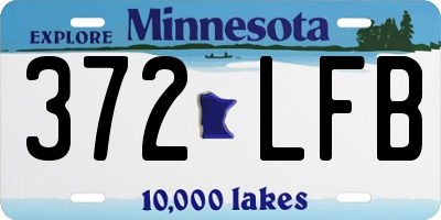 MN license plate 372LFB