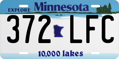 MN license plate 372LFC