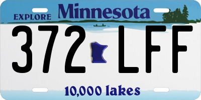MN license plate 372LFF