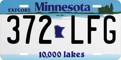 MN license plate 372LFG