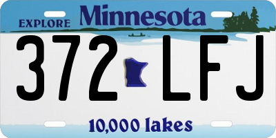 MN license plate 372LFJ