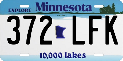 MN license plate 372LFK