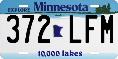 MN license plate 372LFM
