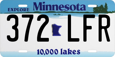 MN license plate 372LFR