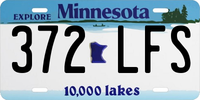 MN license plate 372LFS
