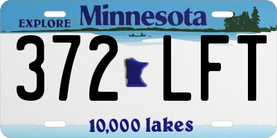 MN license plate 372LFT