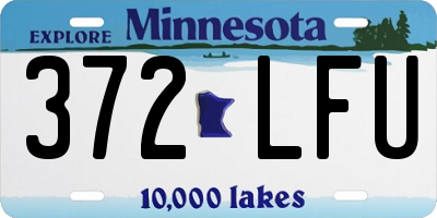MN license plate 372LFU