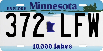 MN license plate 372LFW