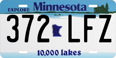 MN license plate 372LFZ