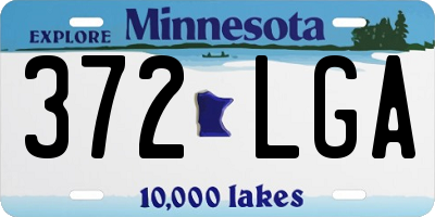 MN license plate 372LGA