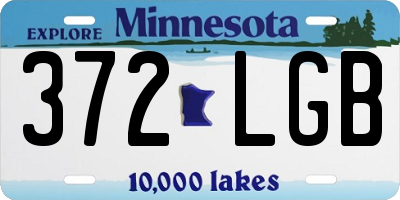 MN license plate 372LGB