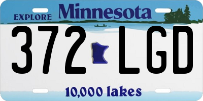 MN license plate 372LGD