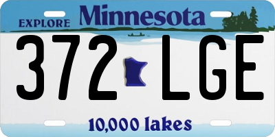 MN license plate 372LGE