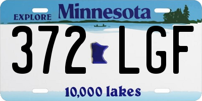 MN license plate 372LGF