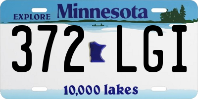 MN license plate 372LGI