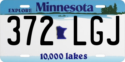 MN license plate 372LGJ