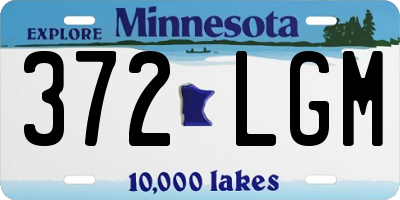 MN license plate 372LGM