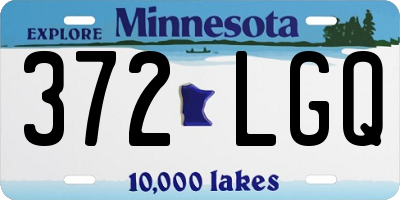 MN license plate 372LGQ