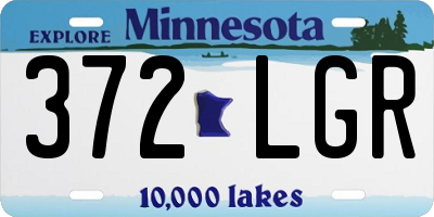 MN license plate 372LGR