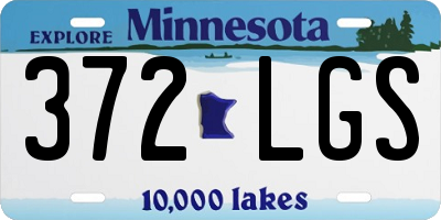 MN license plate 372LGS
