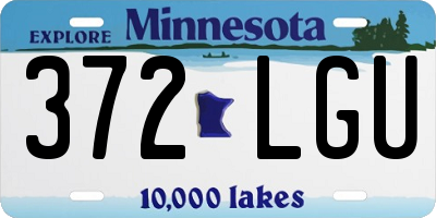 MN license plate 372LGU