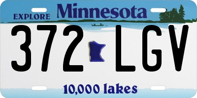 MN license plate 372LGV