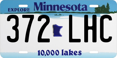 MN license plate 372LHC