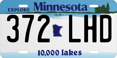 MN license plate 372LHD