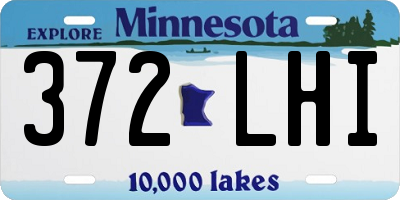 MN license plate 372LHI