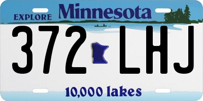 MN license plate 372LHJ